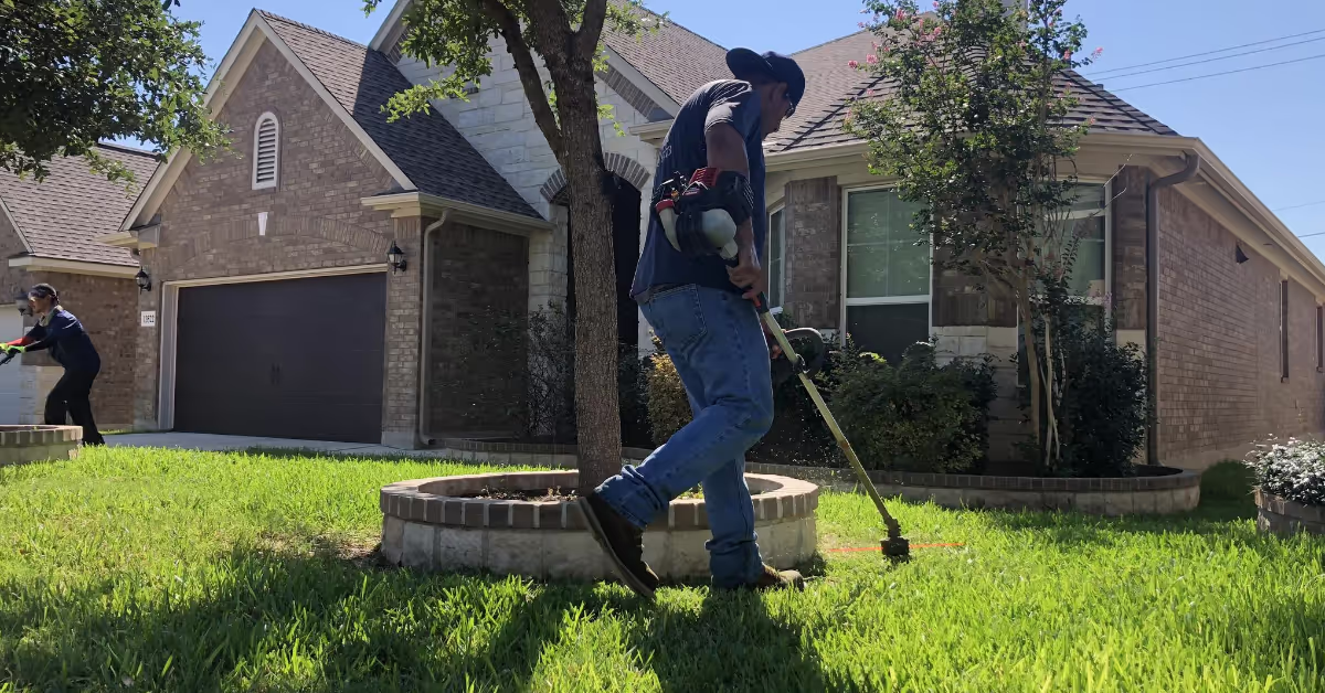 San Antonio lawn with irregular brown patches despite an irrigation system running